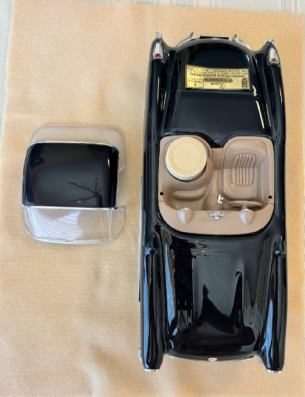 Beam Decanter 1957 Corvette Car Bottle Black Beige